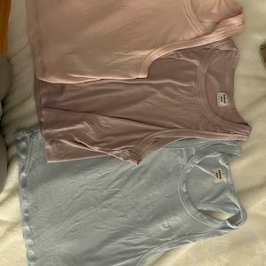 3 Sunday best ribbed racer tanks